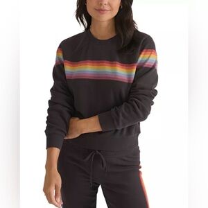 Marine Layer, Anytime Rainbow Striped Sweatshirt